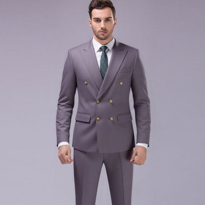 Conjunto de 2 peças: jaqueta slim fit e calça para homem