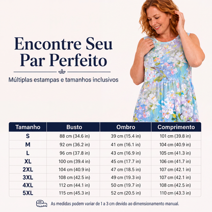 Vestido de linho sem mangas para mulher