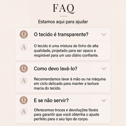 Vestido de linho sem mangas para mulher