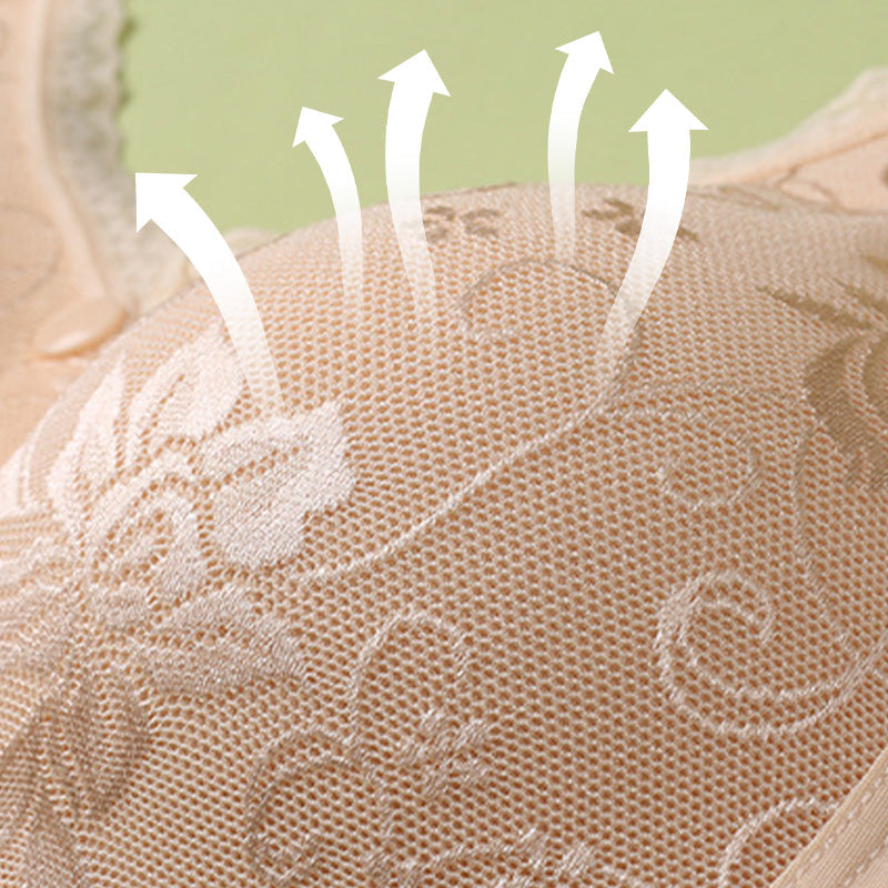 Sutiã sem costuras, sem aro e com fecho à frente, confortável para mulher