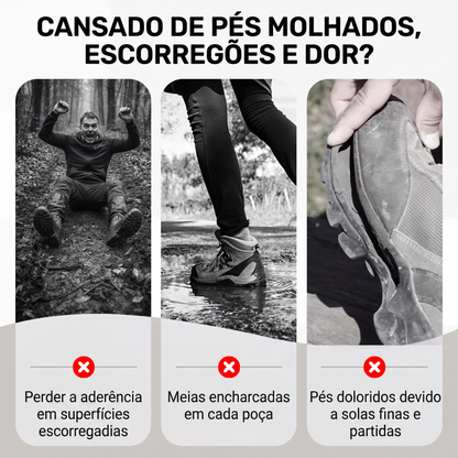 Botas de caminhada e de trabalho impermeáveis e antiderrapantes para homem