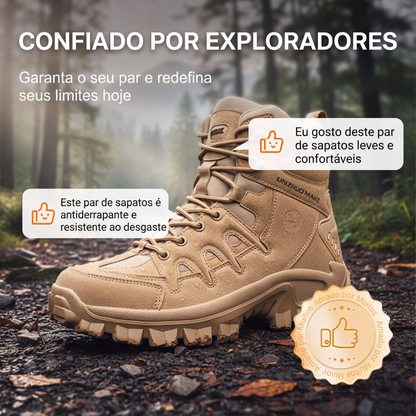 Botas de caminhada e de trabalho impermeáveis e antiderrapantes para homem