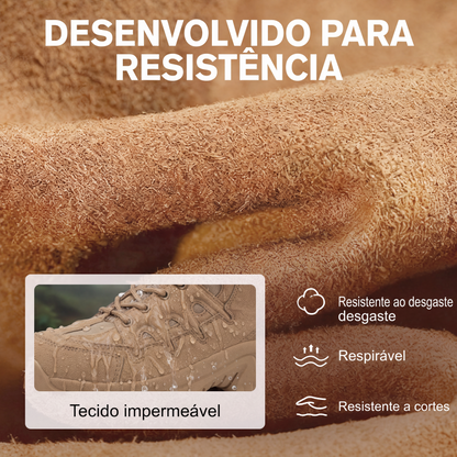 Botas de caminhada e de trabalho impermeáveis e antiderrapantes para homem