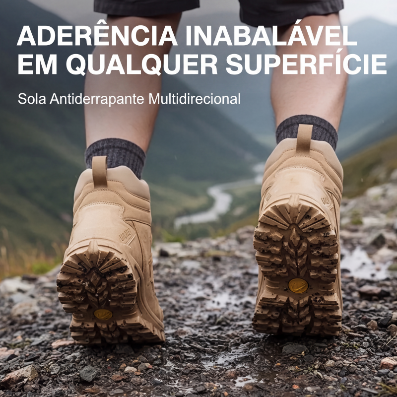 Botas de caminhada e de trabalho impermeáveis e antiderrapantes para homem