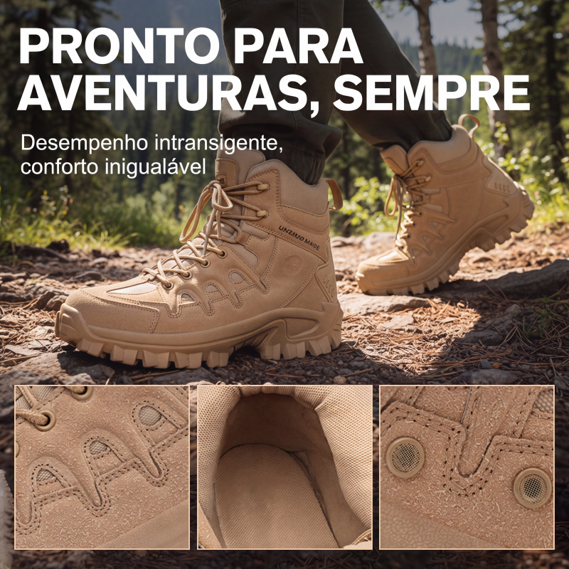 Botas de caminhada e de trabalho impermeáveis e antiderrapantes para homem