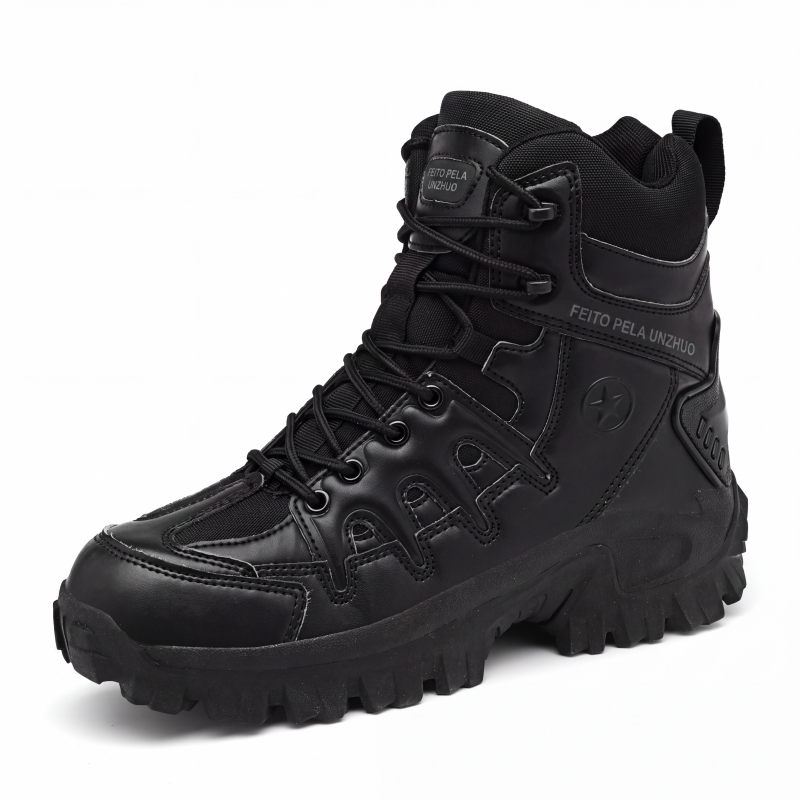 Botas de caminhada e de trabalho impermeáveis e antiderrapantes para homem