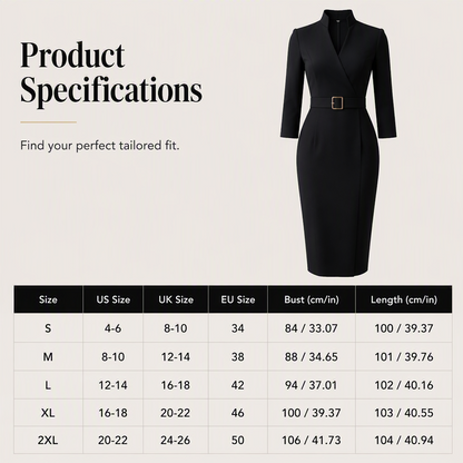 ✨👗Vestido elegante que realça a cintura