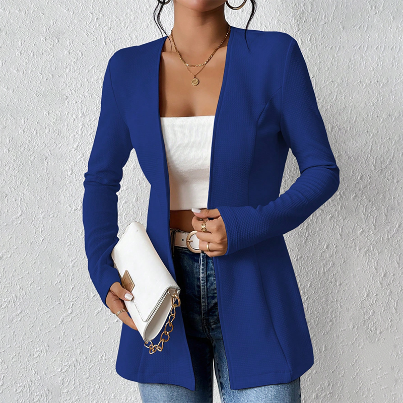 ✨Blazer feminino de cor lisa com um botão