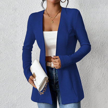 ✨Blazer feminino de cor lisa com um botão