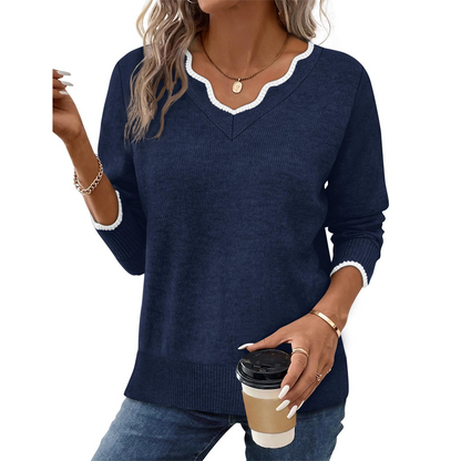 🍁Nova coleção de outono – Camisola casual de manga comprida para mulher