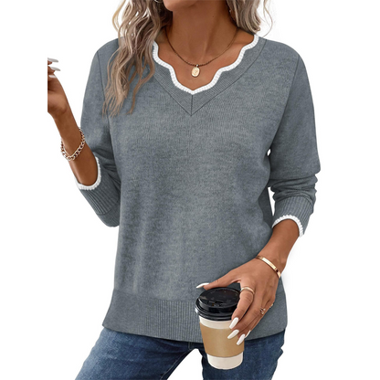 🍁Nova coleção de outono – Camisola casual de manga comprida para mulher