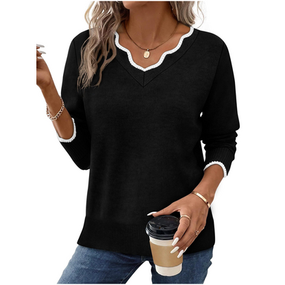 🍁Nova coleção de outono – Camisola casual de manga comprida para mulher