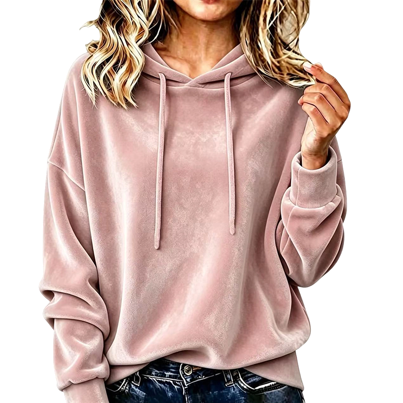 ✨👚Camisolas com capuz e cordão confortáveis para mulher
