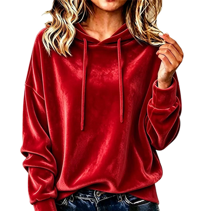 ✨👚Camisolas com capuz e cordão confortáveis para mulher