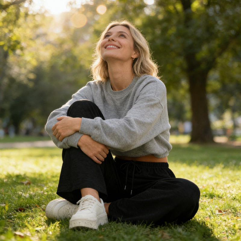 ✨Calças de treino casuais de corte largo para mulher, com cordão