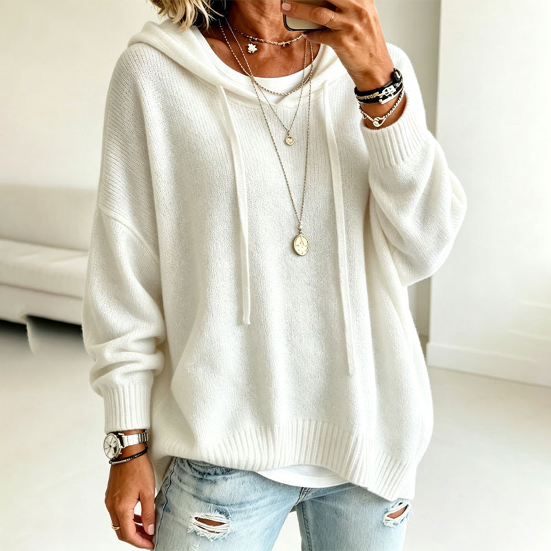 ✨👚Camisola de malha com capuz casual para mulher