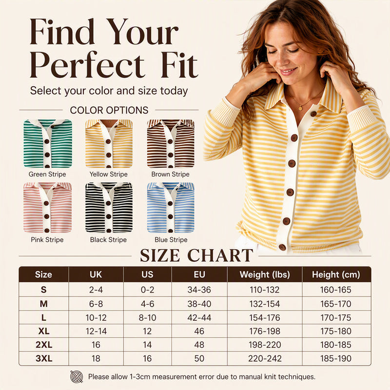 Women's Striped Knit Cardigan