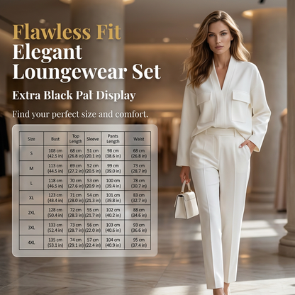 Elegant Long Sleeve Top & Pants Suit Set
