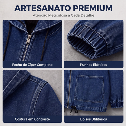 ✨Jaqueta casual feminina com capuz e zíper