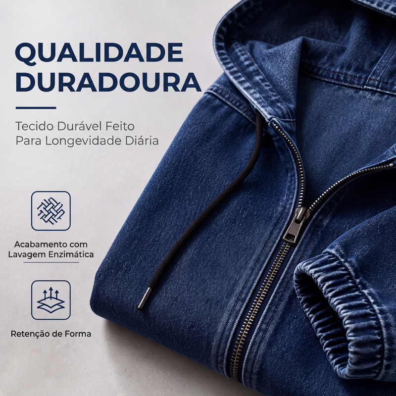 ✨Jaqueta casual feminina com capuz e zíper