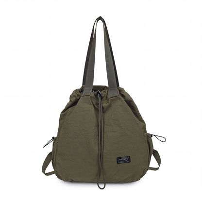 Mochila Tote com Cordão de Grande Capacidade para Mulher
