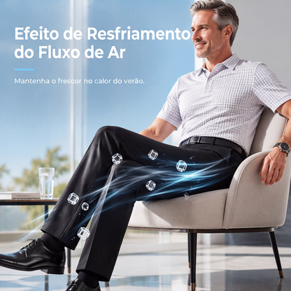 Calças casuais de seda gelada para homem