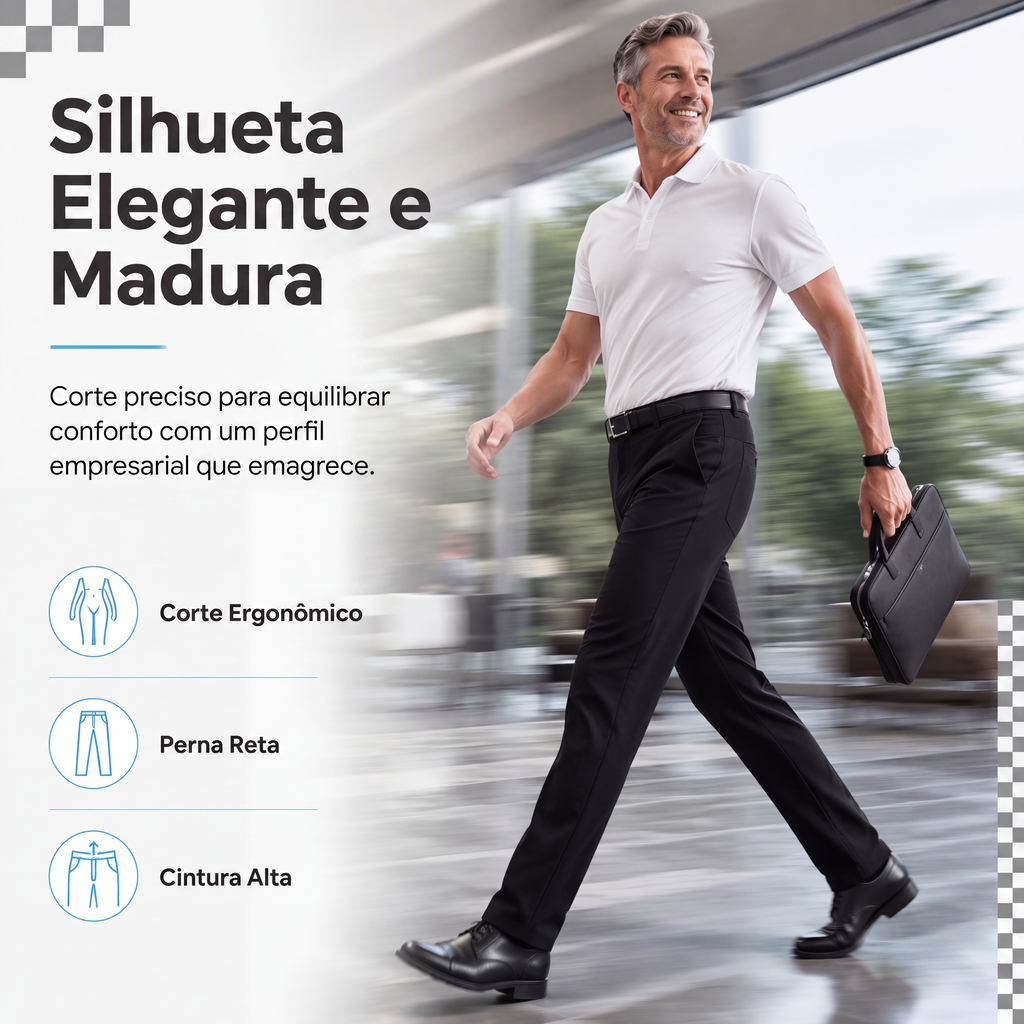 Calças casuais de seda gelada para homem
