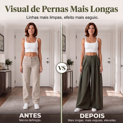 ✨Calças Femininas de Perna Larga Plissadas
