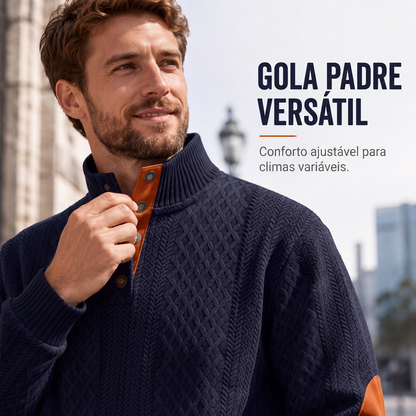 Moletom Jacquard Casual Solto Masculino