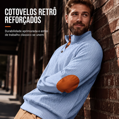 Moletom Jacquard Casual Solto Masculino