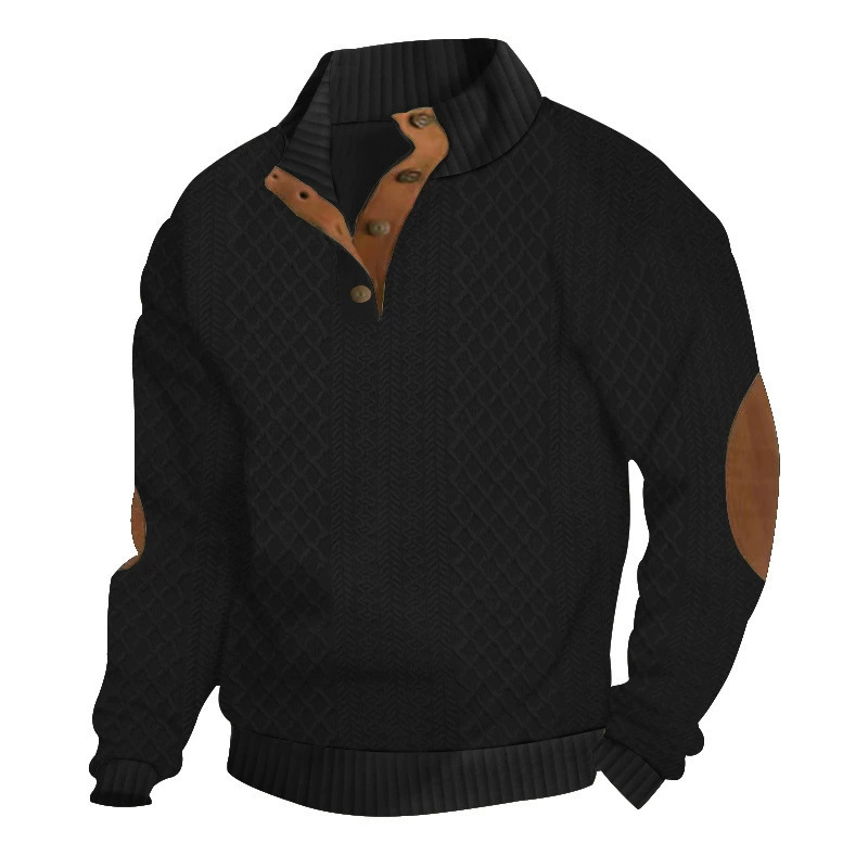Moletom Jacquard Casual Solto Masculino