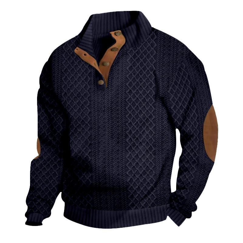 Moletom Jacquard Casual Solto Masculino