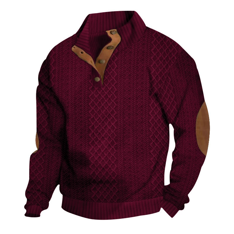 Moletom Jacquard Casual Solto Masculino