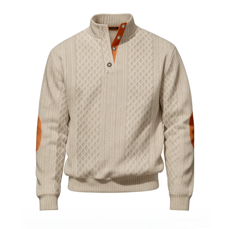 Moletom Jacquard Casual Solto Masculino