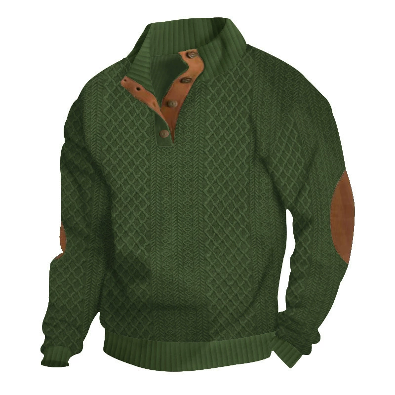 Moletom Jacquard Casual Solto Masculino
