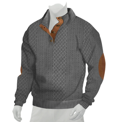 Moletom Jacquard Casual Solto Masculino