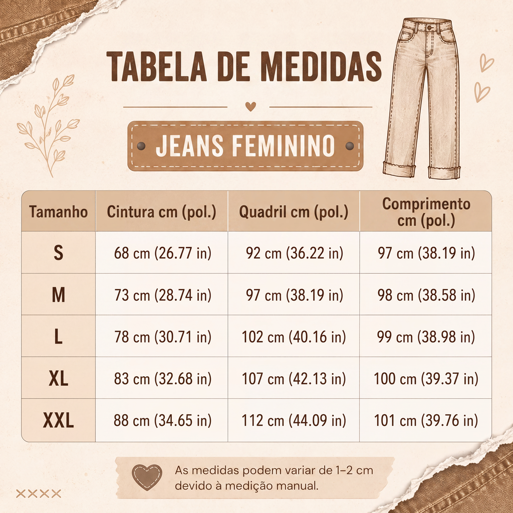 ✨Calças jeans flare com efeito de alongamento das pernas