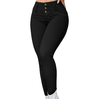 ✨Calças skinny de cintura alta elásticas para mulher