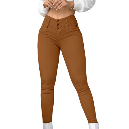 ✨Calças skinny de cintura alta elásticas para mulher