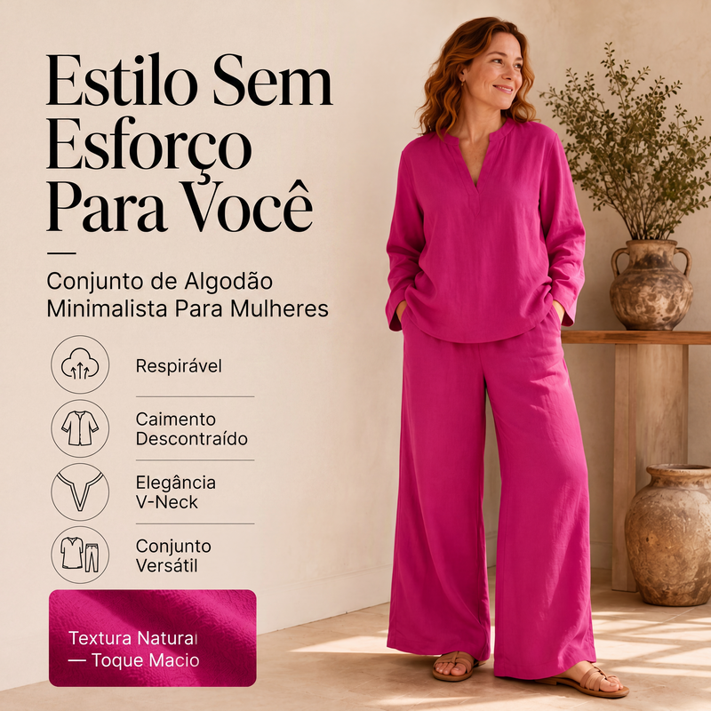 ✨👗Conjunto de 2 peças leve e respirável para mulheres