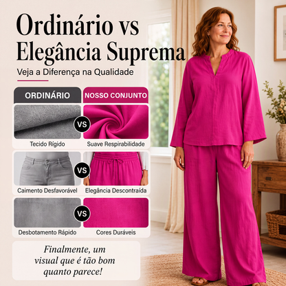 ✨👗Conjunto de 2 peças leve e respirável para mulheres