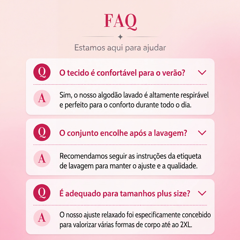 ✨👗Conjunto de 2 peças leve e respirável para mulheres