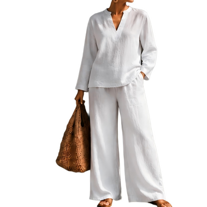 ✨👗Conjunto de 2 peças leve e respirável para mulheres