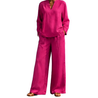 ✨👗Conjunto de 2 peças leve e respirável para mulheres