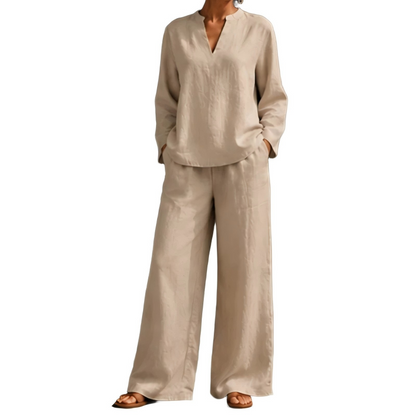 ✨👗Conjunto de 2 peças leve e respirável para mulheres