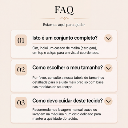 ✨👗Conjunto Elegante de 3 Peças com Estampa para Mulher