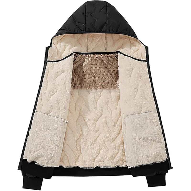 ❄️ Casaco quente com capuz e fecho de correr para homem – O conforto do inverno alia-se ao estilo do dia a dia