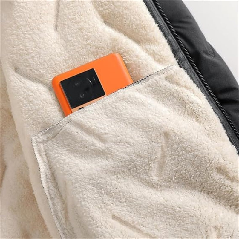 ❄️ Casaco quente com capuz e fecho de correr para homem – O conforto do inverno alia-se ao estilo do dia a dia