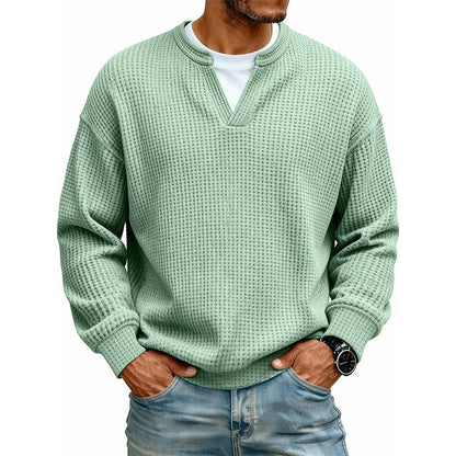 Camiseta Waffle de Conforto em Camadas