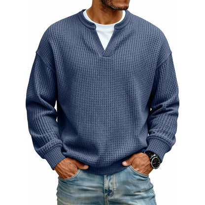 Camiseta Waffle de Conforto em Camadas